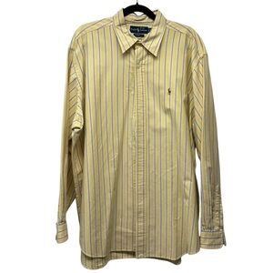 Ralph Lauren Blue Label Yellow and Blue Striped Shirt
